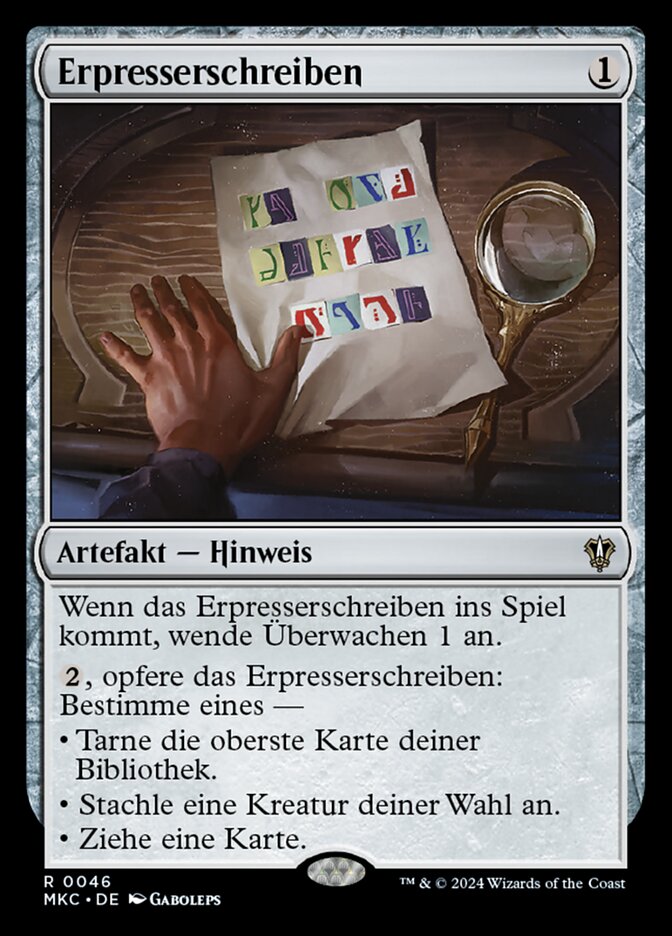 Erpresserschreiben