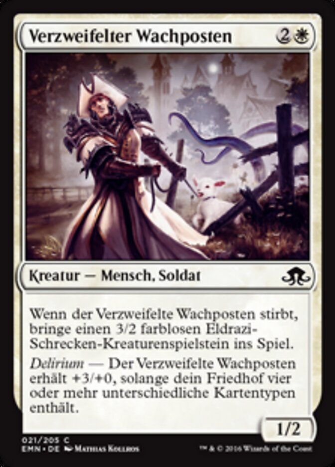 Verzweifelter Wachposten
