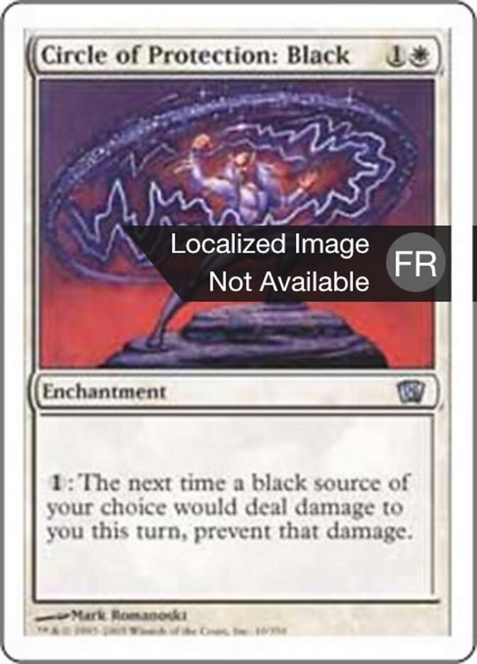 Cercle de protection : noir