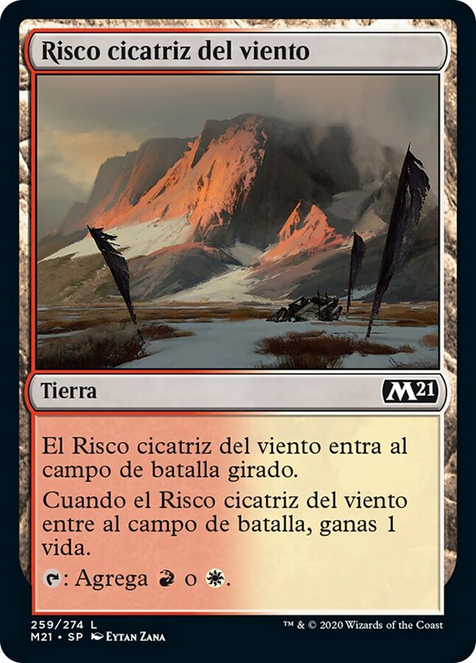 Risco cicatriz del viento