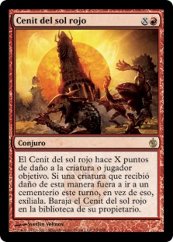 Cenit del sol rojo