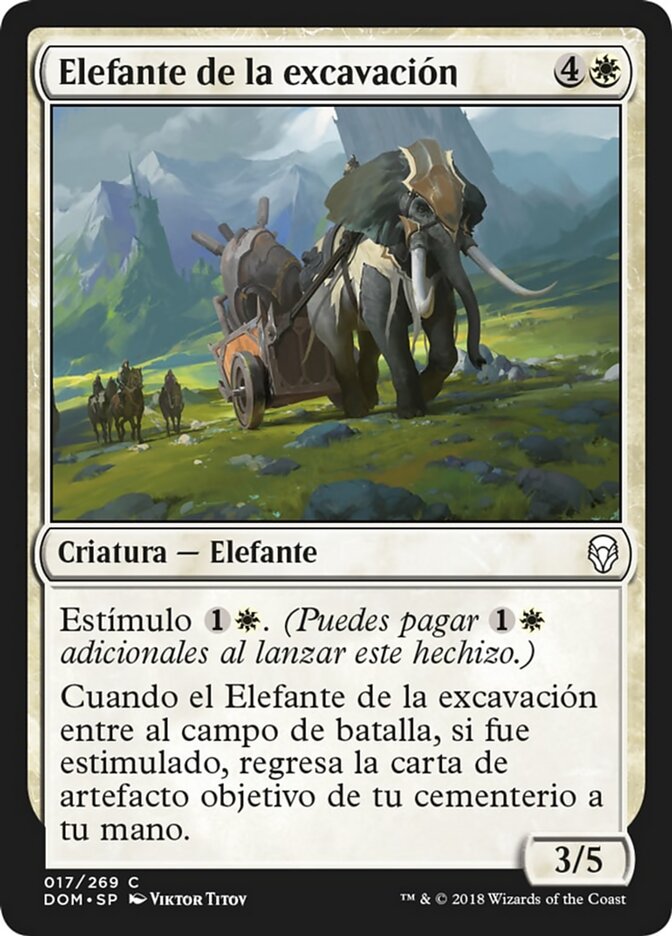Elefante de la excavación