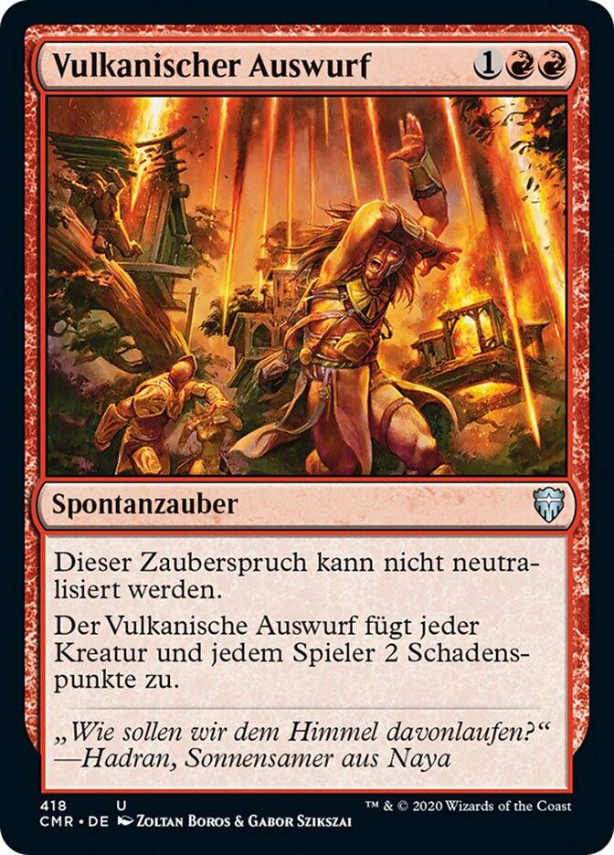 Vulkanischer Auswurf