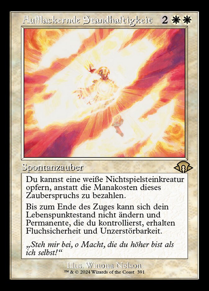 Aufflackernde Standhaftigkeit