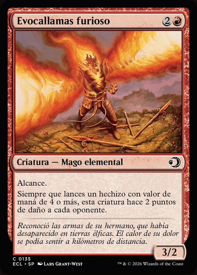 Evocallamas furioso