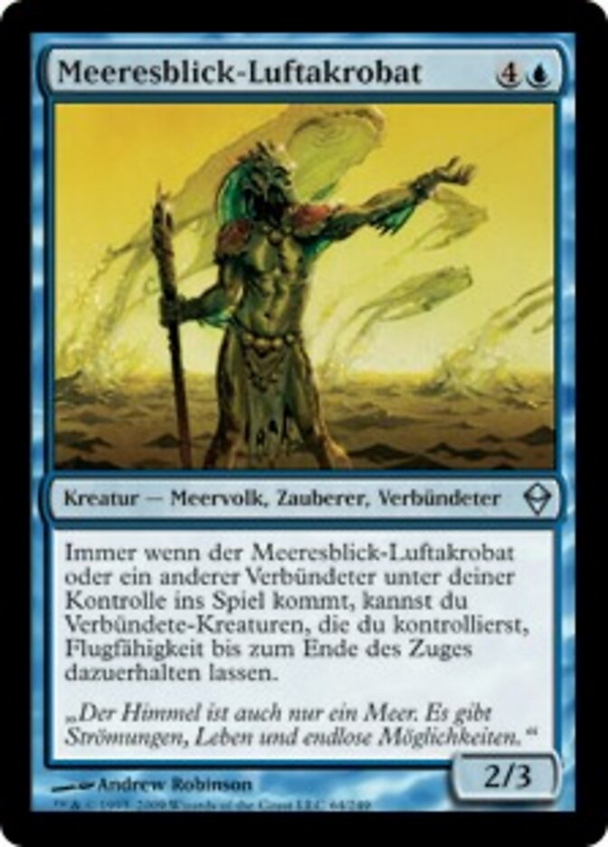 Meeresblick-Luftakrobat
