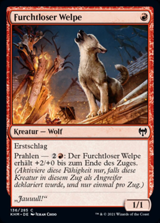 Furchtloser Welpe