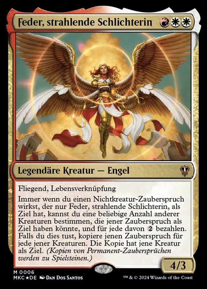 Feder, strahlende Schlichterin