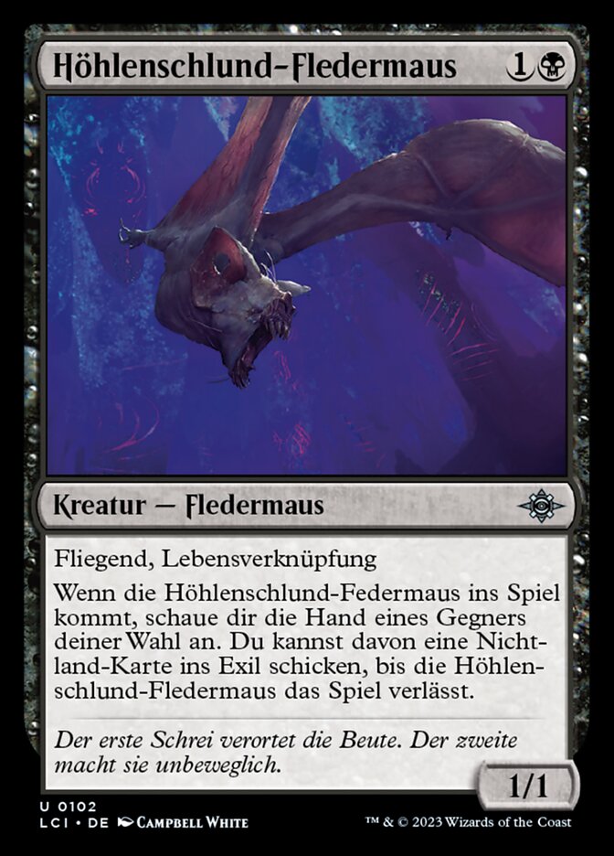 Höhlenschlund-Fledermaus