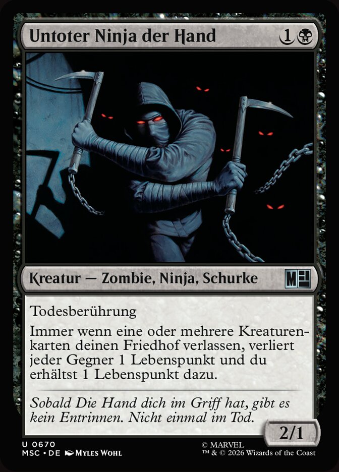 Untoter Ninja der Hand