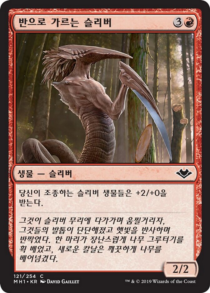 반으로 가르는 슬리버