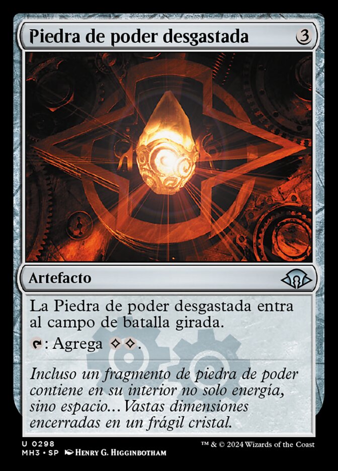 Piedra de poder desgastada