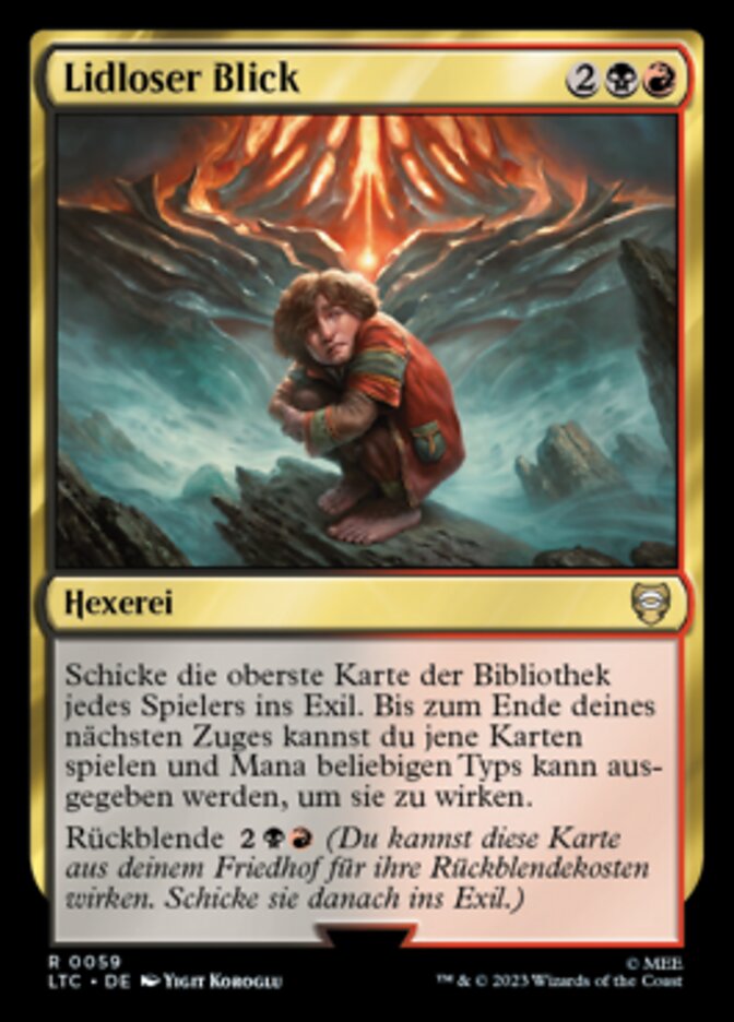 Lidloser Blick