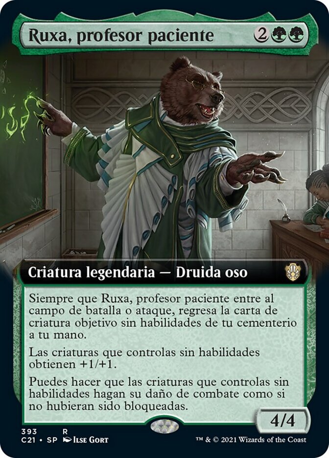 Ruxa, profesor paciente