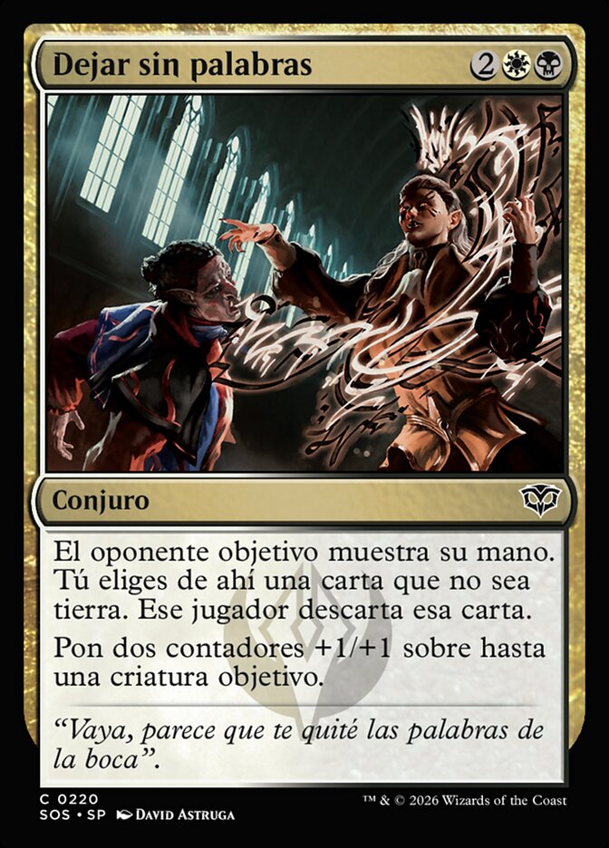 Dejar sin palabras