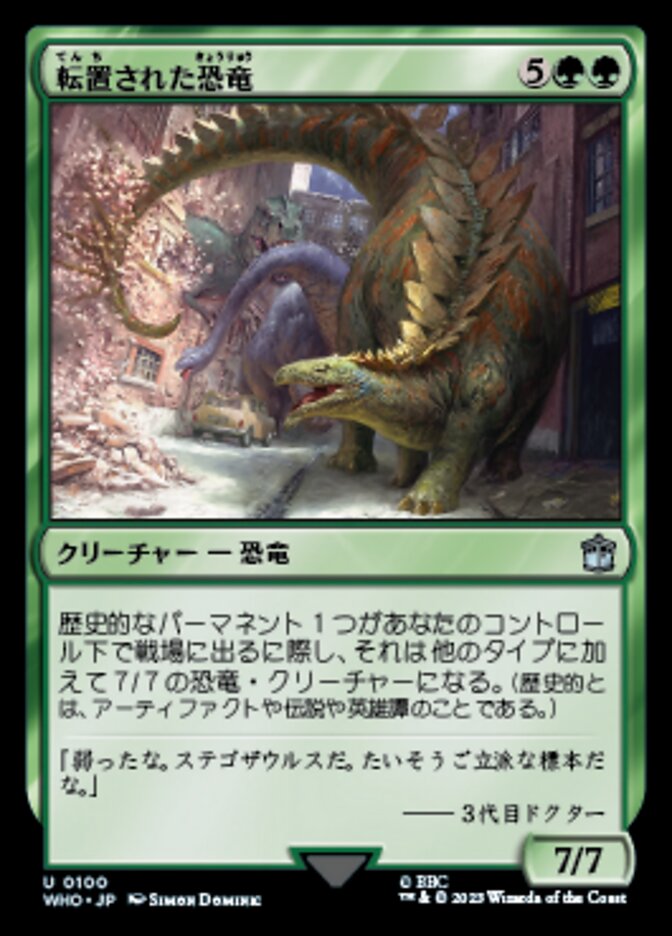 転置された恐竜