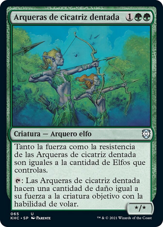 Arqueras de cicatriz dentada
