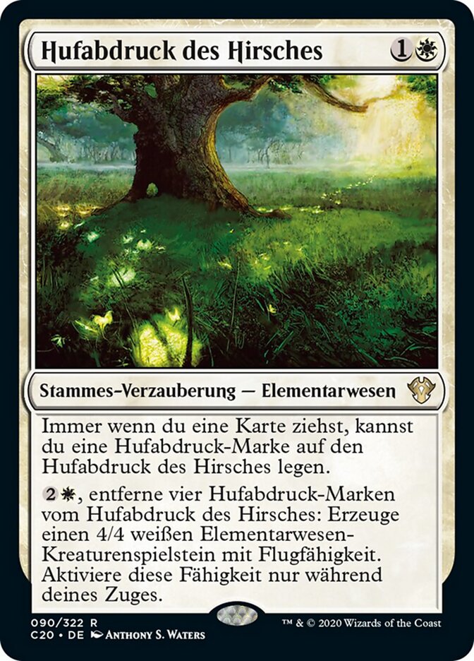Hufabdruck des Hirsches