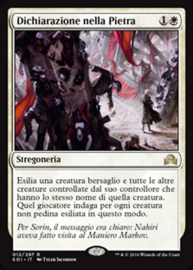 Dichiarazione nella Pietra
