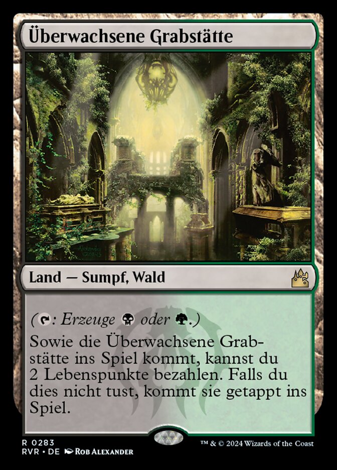 Überwachsene Grabstätte