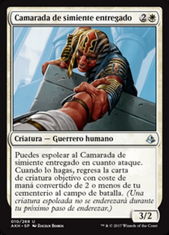 Camarada de simiente entregado