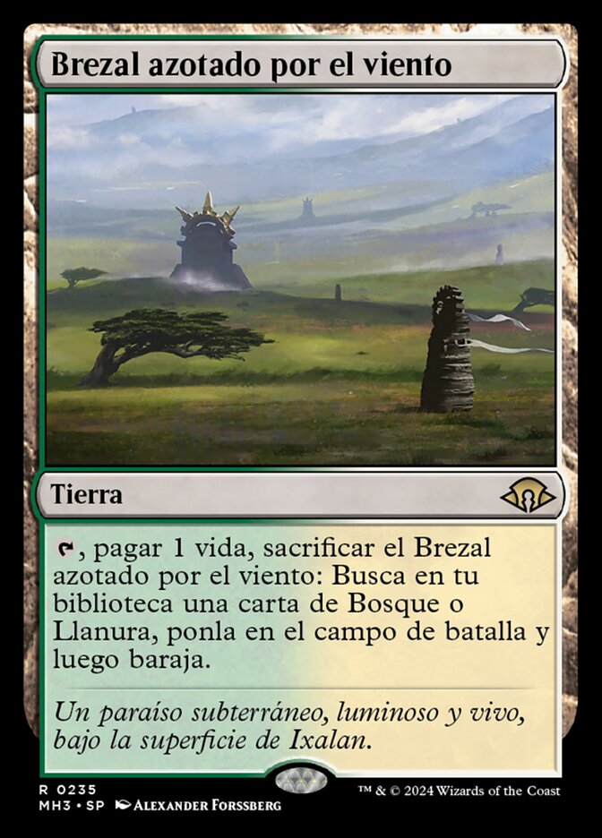Brezal azotado por el viento