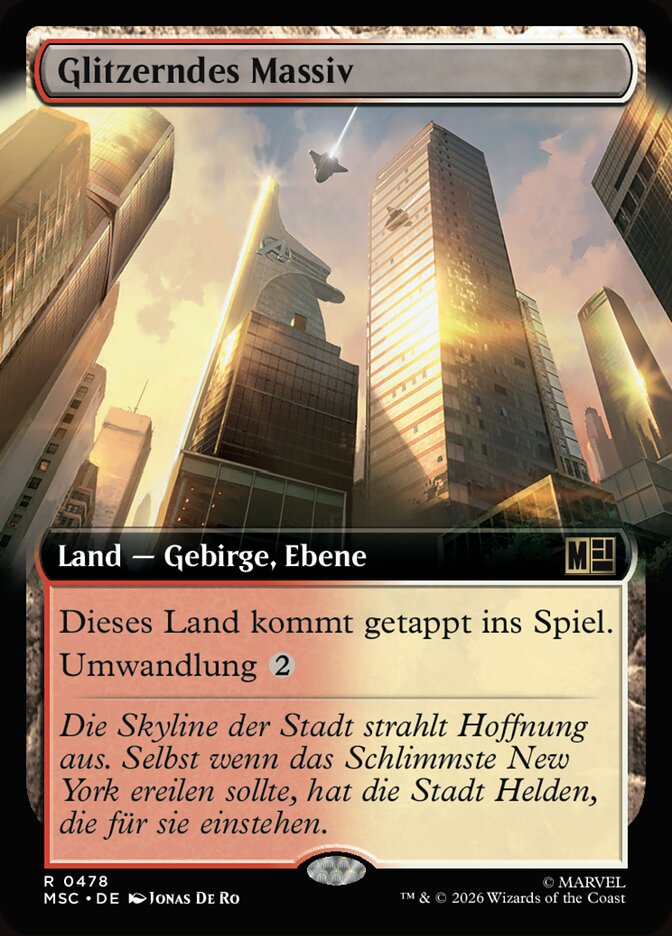 Glitzerndes Massiv