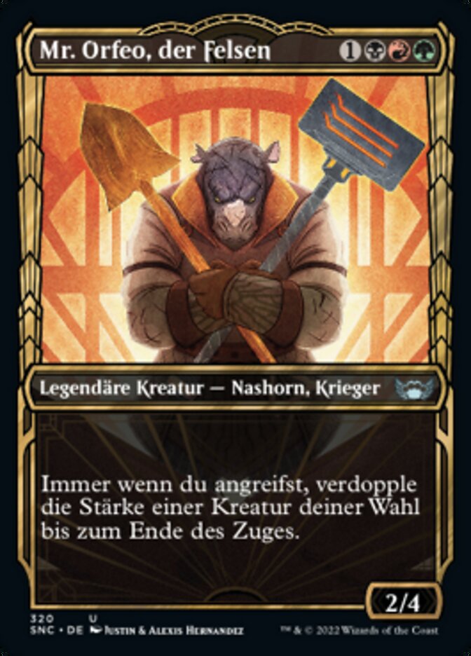 Mr. Orfeo, der Felsen