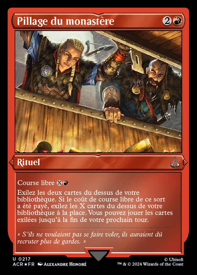 Pillage du monastère