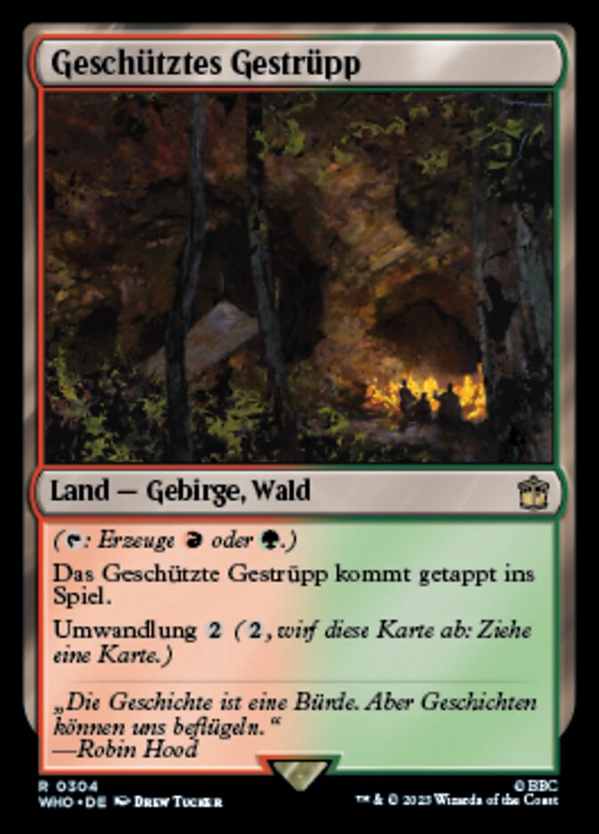 Geschütztes Gestrüpp