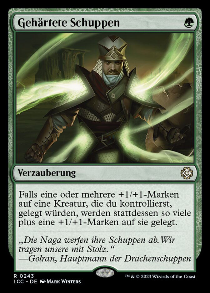 Gehärtete Schuppen