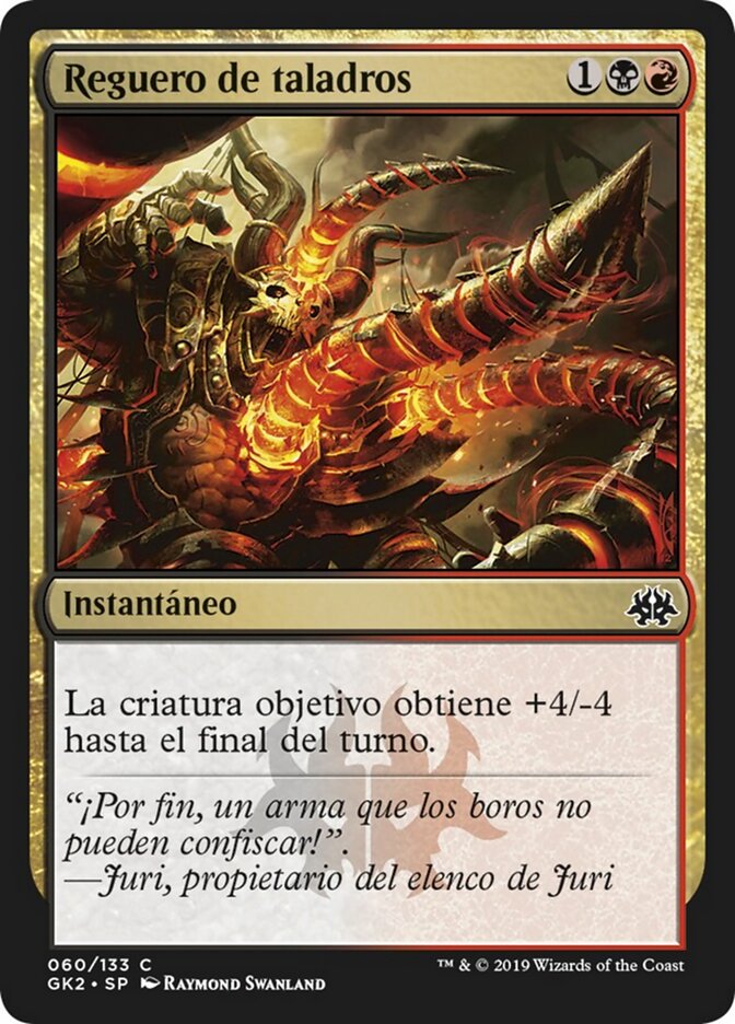 Reguero de taladros