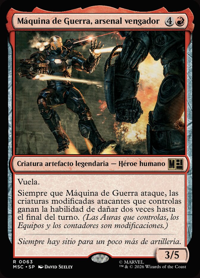 Máquina de Guerra, arsenal vengador