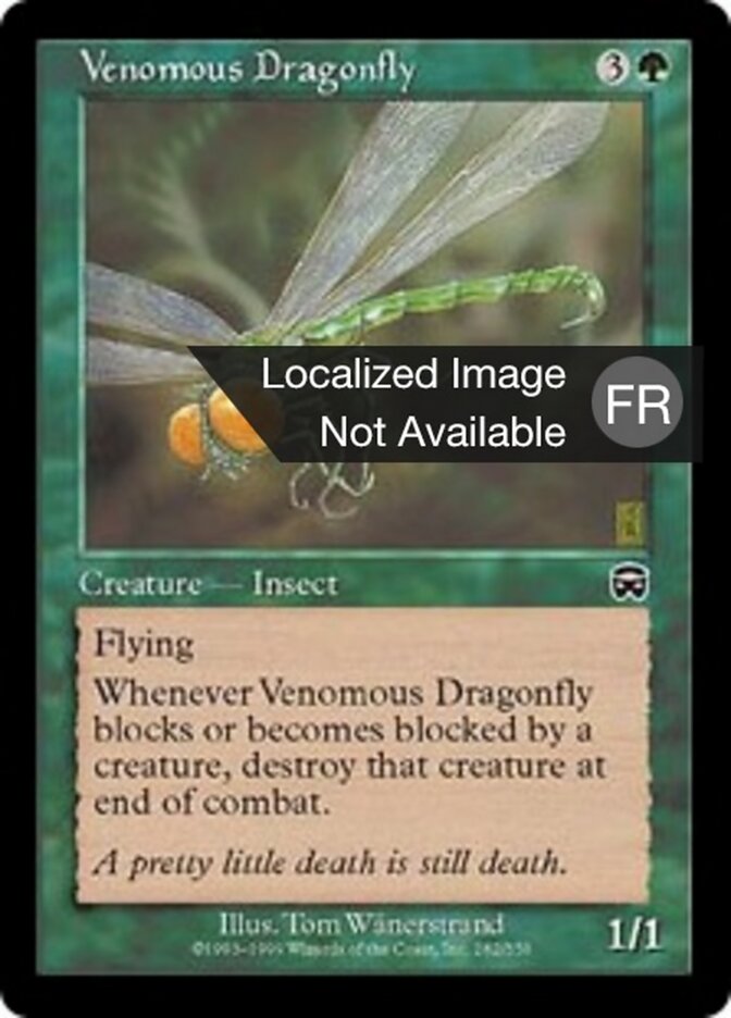 Libellule venimeuse