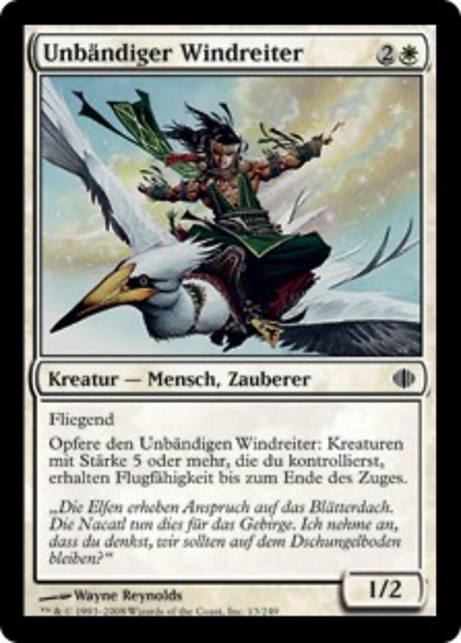 Unbändiger Windreiter