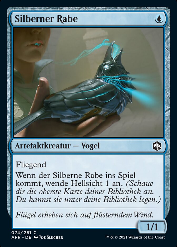 Silberner Rabe
