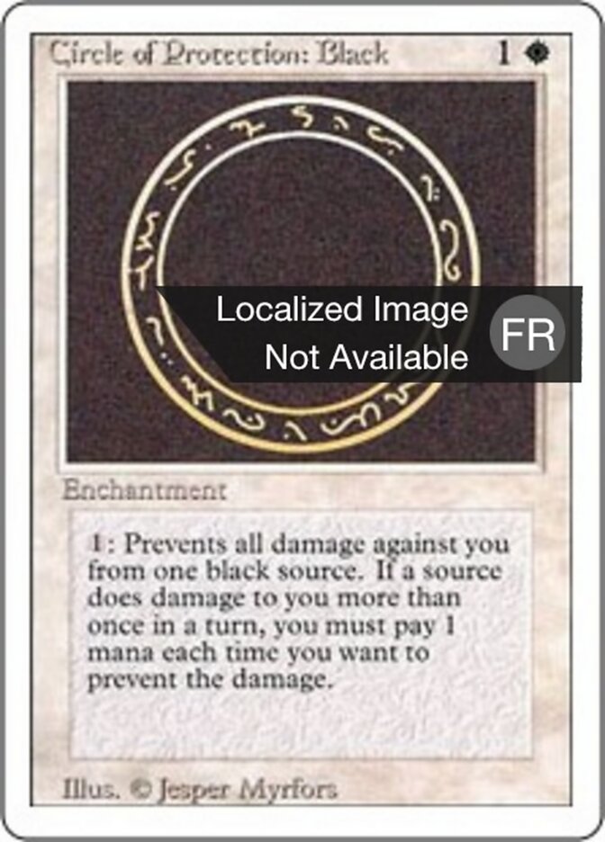 Cercle de protection : noir