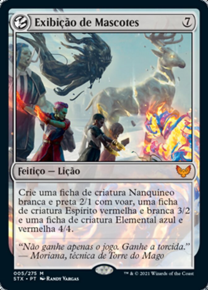 Exibição de Mascotes