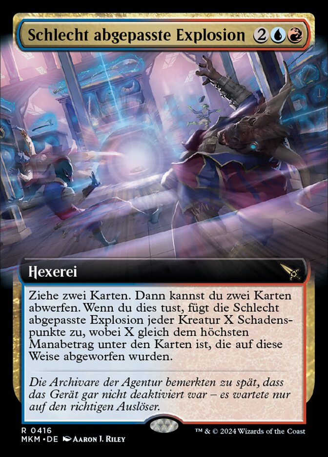 Schlecht abgepasste Explosion
