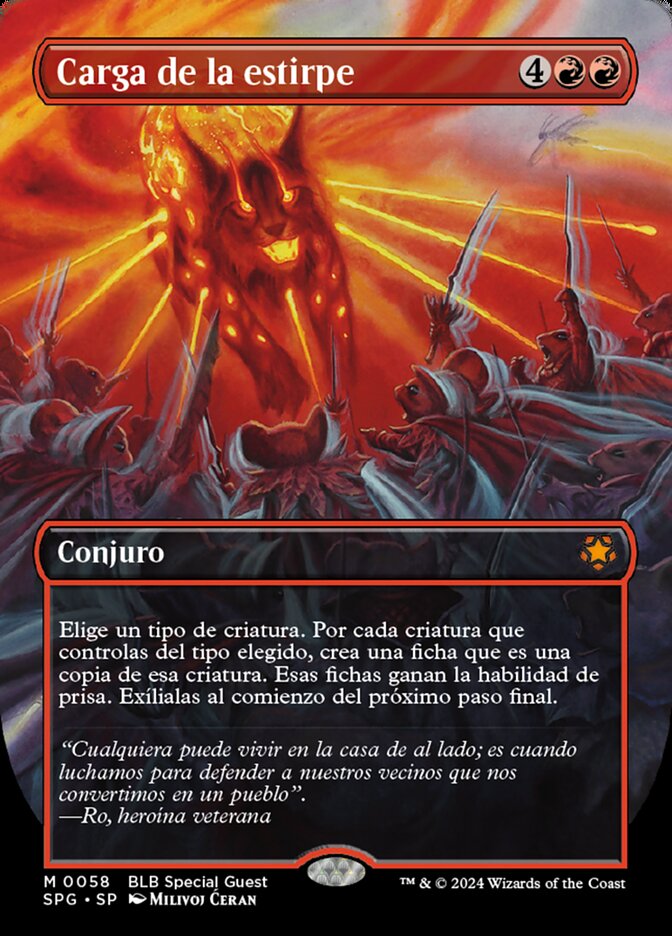 Carga de la estirpe