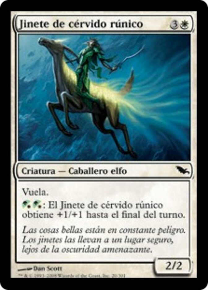 Jinete de cérvido rúnico