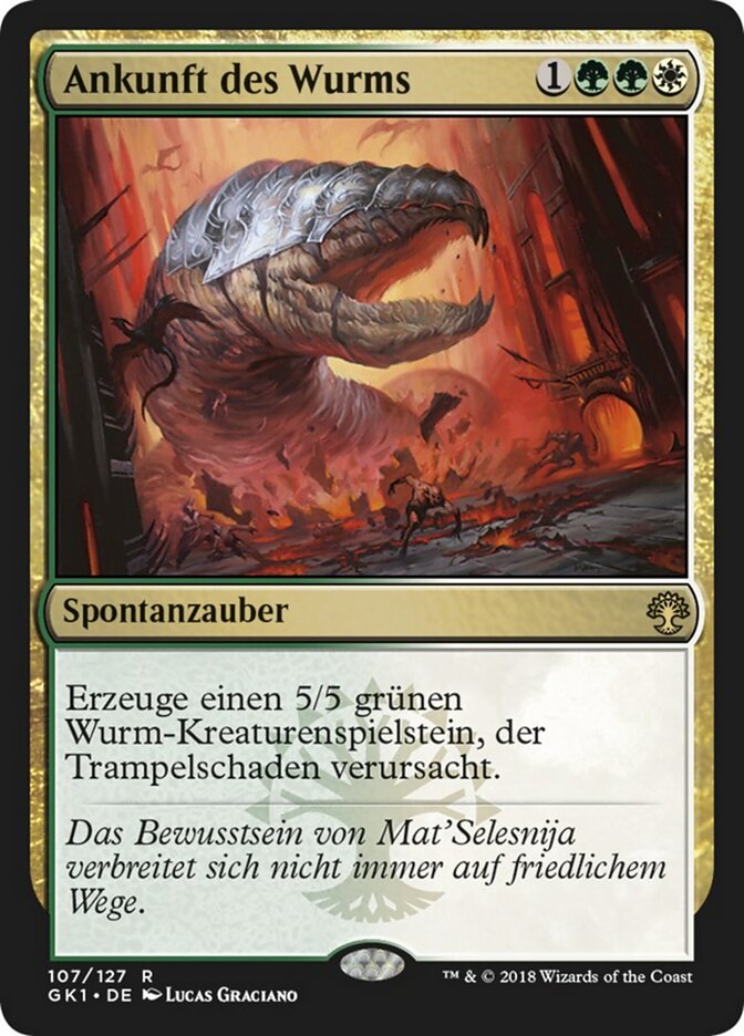 Ankunft des Wurms