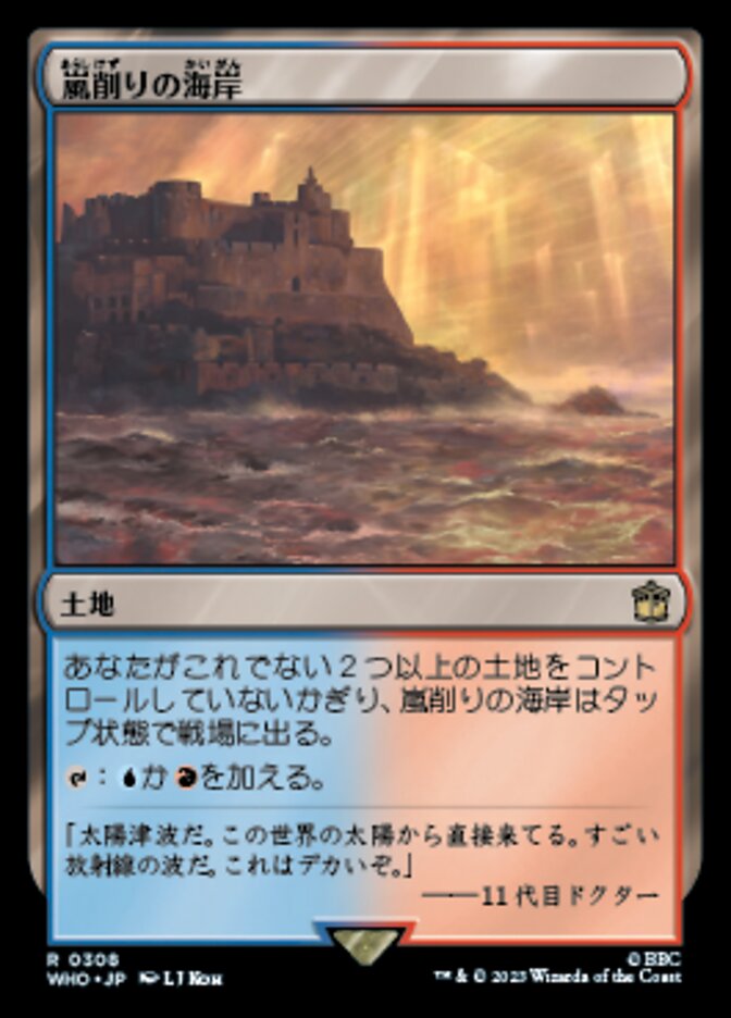 嵐削りの海岸