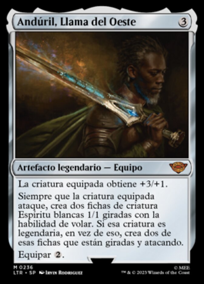 Andúril, Llama del Oeste