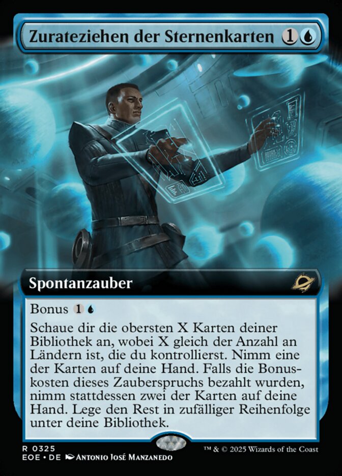 Zurateziehen der Sternenkarten