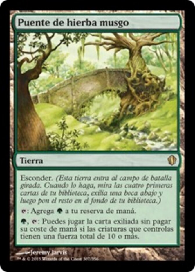 Puente de hierba musgo