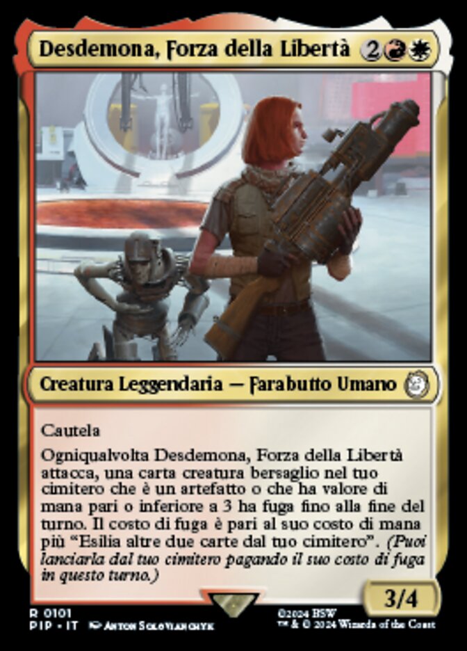 Desdemona, Forza della Libertà