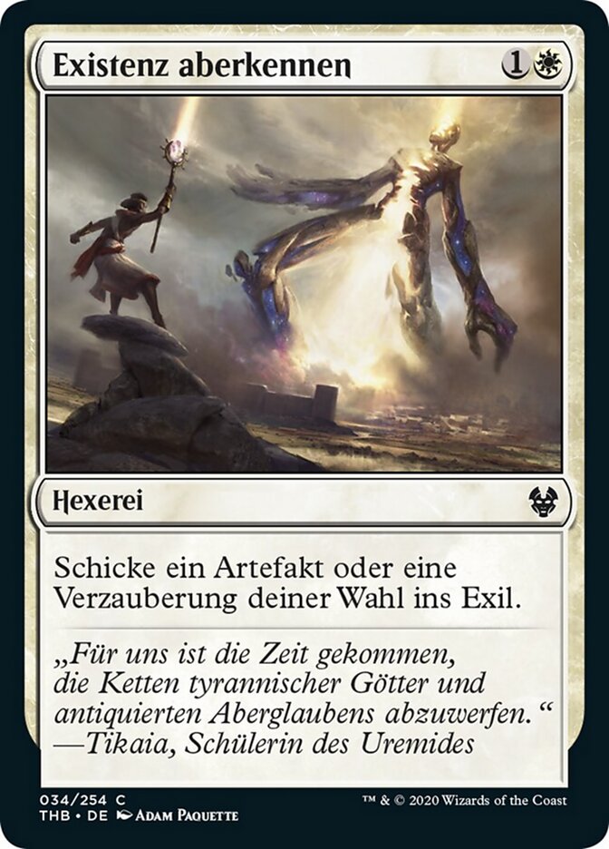 Existenz aberkennen