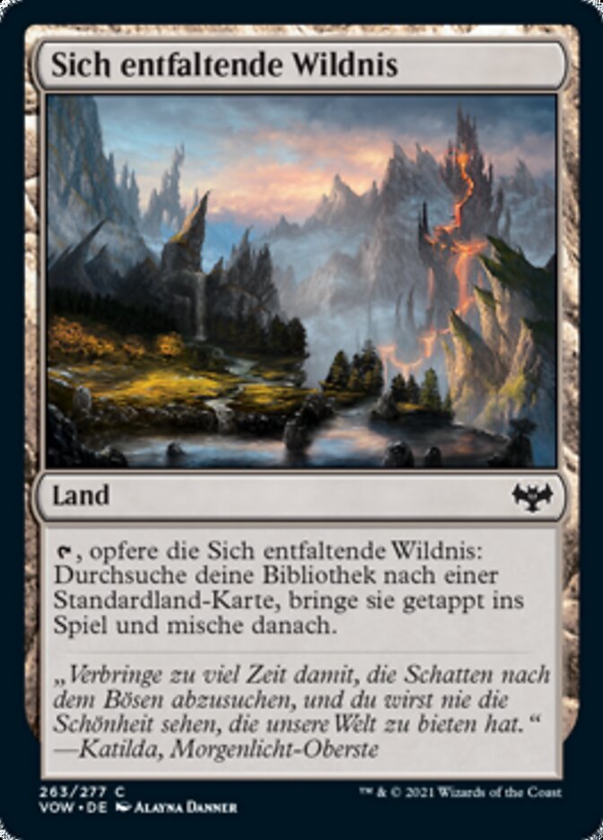 Sich entfaltende Wildnis