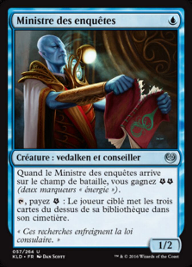 Ministre des enquêtes